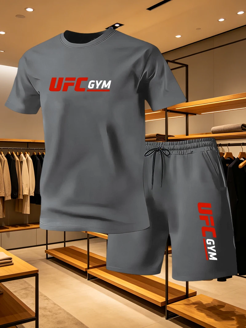 Running Gear For Men - Herensportkleding T-shirt Shorts UFC Casual Set