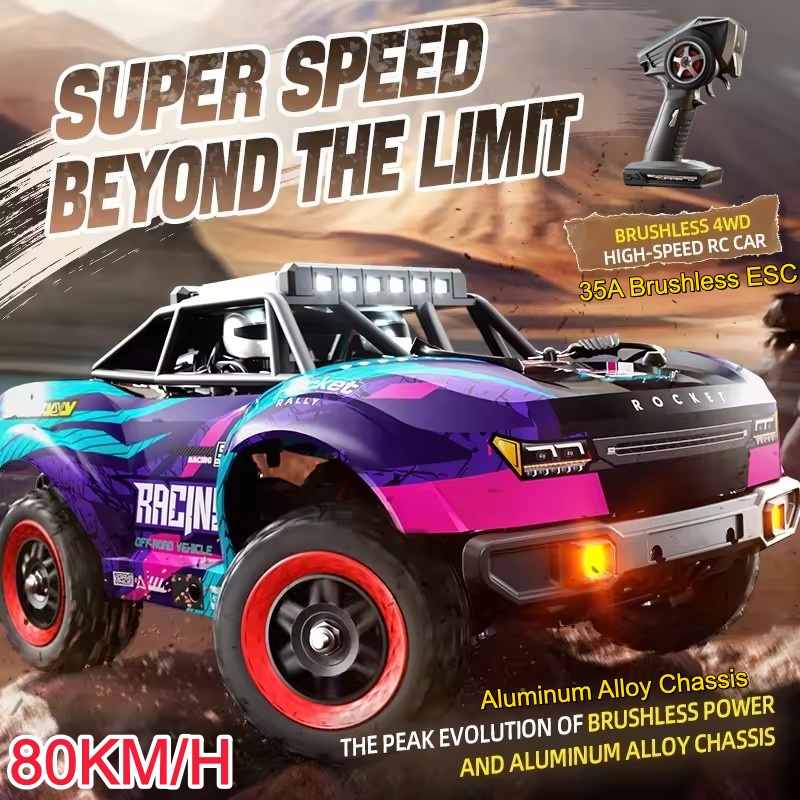 Running Gear Vehicle - 80KM/H Borstelloze RC Raceauto 1:18 Elektrische